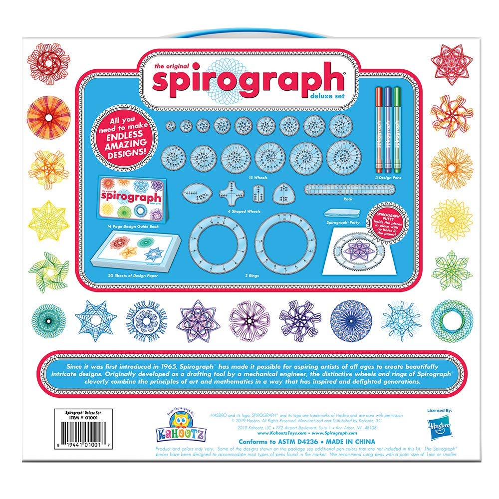 Spirograph — Deluxe Set — Art Drawing Kit — The Classic Way to Make Countless Amazing Designs — For Ages 8+