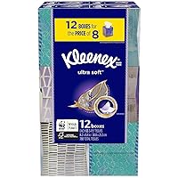 Kleenex Ultra Soft Facial Tissues - Cube Boxes (12 Pack, 65 tissues)