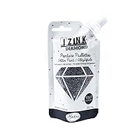 Aladine - Izink Diamond - Glitter Paint - Ultra Concentrated Glitter - Decoration Any Support - DIY and Creative Leisure - Made in France - Soft Bottle 80 ml - Black