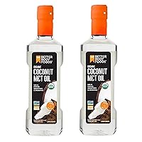 BetterBody Foods' Organic Coconut 100% MCT Oil - Keto-Friendly - C8 & C10 - Gluten Free - 16.9 oz (Pack of 2)