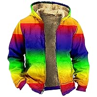Mens Western Winter Warm Hoodies Comfy Loose Sherpa Fleece Lined Jacket Coats Casual Vintage Thickened Jackets