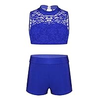 Kids Girls' Sports Bra Top and Booty Shorts Set Gymnastics Ballet Dance Sports Tracksuit or Swimwear Swimming Suit