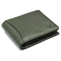 Leather Wallet for Men Tri Fold (Green)