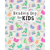 Reading Log for Kids: Book Worm Reading Journal for Children - Your Kids Can Keep Track of All the Books They Read - 8 x 10 Inches - 100 Pages with Reading Review on Each Page (Kids Reading Journals)