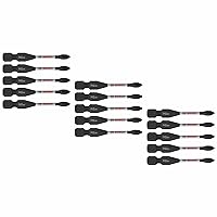 BOSCH ITDPH2215 15-Pack 2 In. Driven Phillips #2 Impact Tough Screwdriving Power Bits
