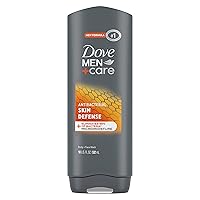 Dove Men+Care Antibacterial Skin Defense Body and Face Wash with 24-Hour Nourishing Micromoisture Technology Body Wash for Men, 18 oz