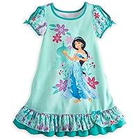 Disney Store Princess Jasmine Little Girl Short Sleeve Nightgown Pajama Size 5/6