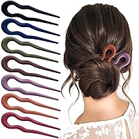 7Pcs 5.1 Inch French U Shaped Hair Fork, Vintage Matte Hair Pins Wedding Prom Valentines Engagement Hair Chignon Accessories for Women Girls Long Thick Hair Updo