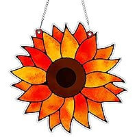 Sun Flower Craft for Kids Stained Glass Craft for Kids Glass Made Easy Activity Kit Decorations Sun Flower Suncatcher Kits Girls Boys Home Classroom Indoor Art Game Activities Favors
