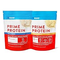 Equip Foods Prime Protein Powder Unflavored & Prime Protein Powder Salted Caramel