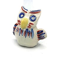 Small Colorful Ceramic Owl Sculpture