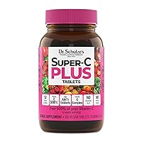 Super-C Plus | Vitamin C Complex | Clinical Herbal Formula | Dietary Supplement | Immunity Support | Increase Collagen Formation & Iron Absorption | 60 Chewable Tablets (1000 mg)