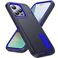 Case Built-in Stand Compatible with iPhone 14 Pro,Heavy Duty Drop Protection Full Body Rugged Shockproof Protective Tough Durable (Royal Blue)