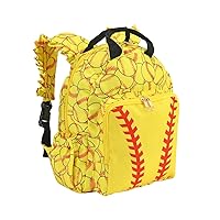 Kids Toddler Backpack for Preschool Lightweight Sports Travel Shoulders Backpack School Bag Bookbag for Girls Boys (Softball)