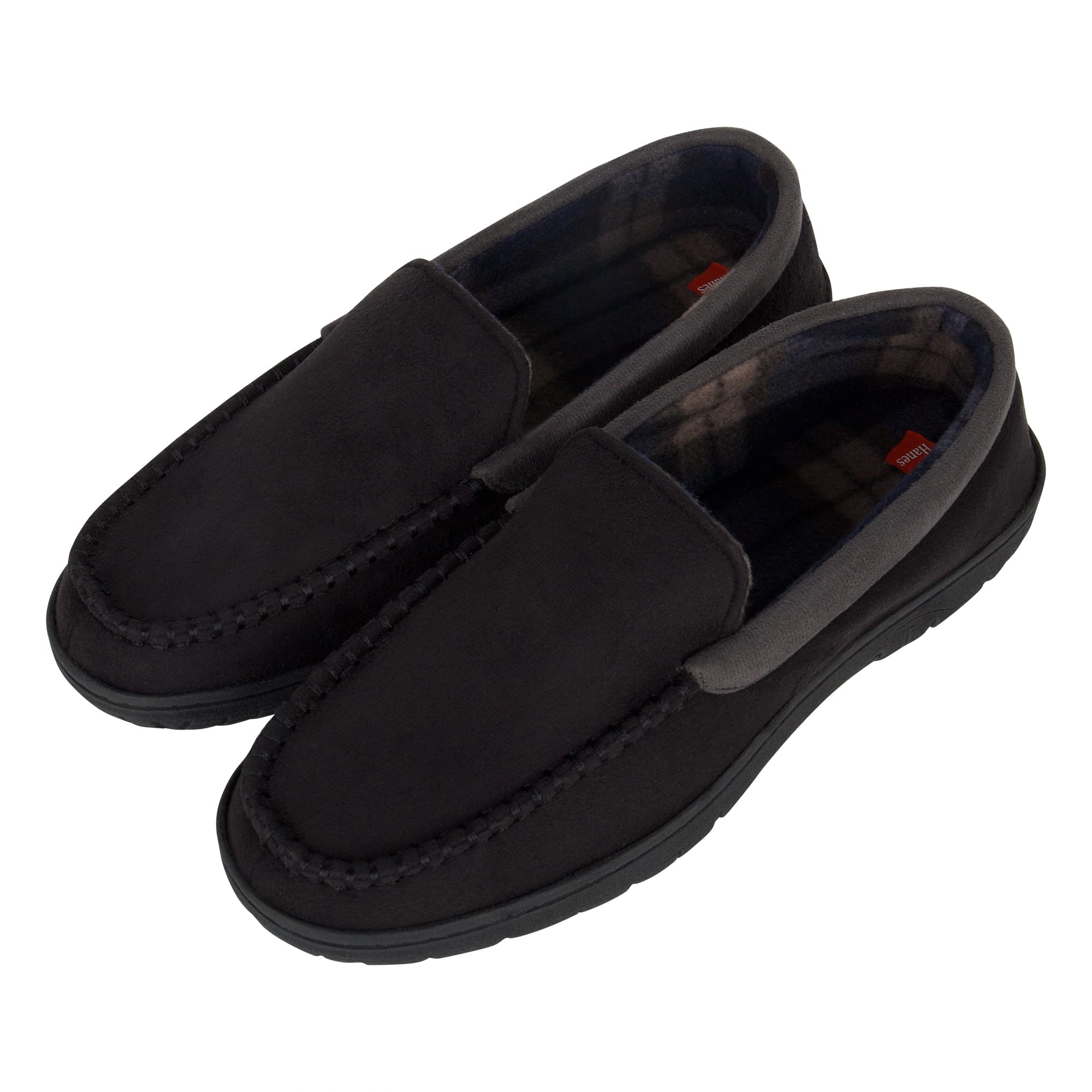 Hanes Men's Textured Moccasin Slipper