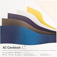 American Crafts Smooth Cardstock Pack 12
