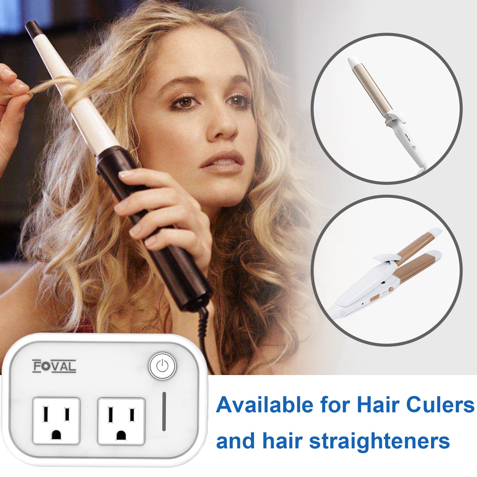 travel power adapter for hair straightener