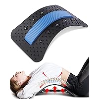 Back Stretcher Lumbar Back Cracker with Magnet, Back Massager for Lower Back Pain Relief, Upgraded Multi-Level Back Support Stretcher Spinal Board Device for Herniated Disc, Sciatica, Scoliosis