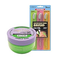 EBIN NEW YORK 24 Hour Edge Tamer Refresh Extreme Firm Hold Kiwi Pineapple, 8.25oz with Edge Brush