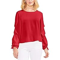 Vince Camuto Womens Tiered Sleeve Pullover Blouse