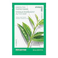 innisfree Energy Mask, Hydrating and Soothing Serum Korean Sheet Mask, Face Mask for Bright, Glowing Skin
