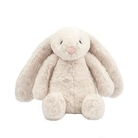 Best Pet Supplies Interactive Bunny Buddy Dog Toy with Crinkle and Squeaky Enrichment for Small and Medium Breed Puppies or Dogs, Cute and Plush - Bunny (Beige)