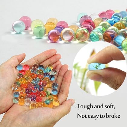 UMIKU Water Beads 50000 Soft Beads Rainbow Mix Water Growing Balls for Kids Tactile Sensory Toys Home Décor