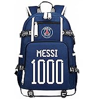 Sturdy Football Star Bookbag Multifunction Messi Graphic Laptop Bag-Lightweight Backpack for Travel,Outdoor