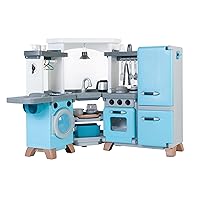 Cook & Care Corner Kitchen & Nursery for Kids, Interactive Lights & Sounds, Realistic Sink, Fridge, & Washing Machine, Pretend Playset Toddlers 3-6 Years