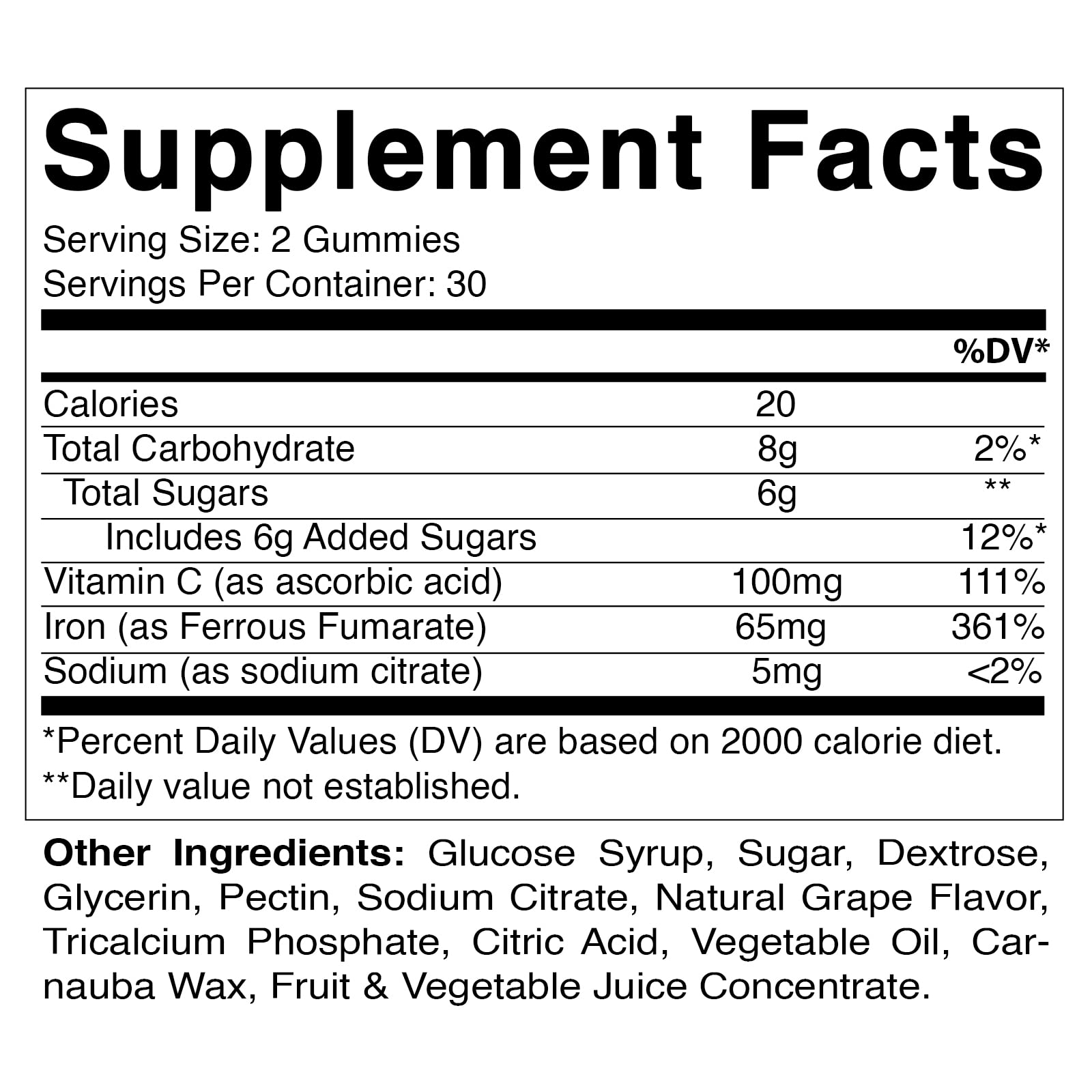Vitamatic Iron 65 mg Gummies Supplement for Women & Men - 60 Vegan Gummies - Great Tasting Iron Gummy Vitamins with Vitamin C (1)