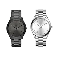 BUREI Nice Minimalist Watches for Men Dress Wrist Watch Stainless Steel Imported Watch for Men