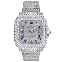 White VVS Moissanite Fully Iced Out Swiss Automatic Movement Hip Hop Studded Luxury Handmade Men's Watches