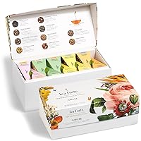 Tea Forte, Jubilee Presentation Sampler Gift Box, Pyramid Infusers With Organic Loose Leaf, Green, Black, White, Herbal Assorted Tea, 1 Count (Pack of 20)
