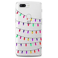 TPU Case Compatible for OnePlus 10T 9 Pro 8T 7T 6T N10 200 5G 5T 7 Pro Nord 2 Garland Lights Cute Cute Colored Clear Design Celebration Party Fun Flexible Silicone Slim fit Soft Print Woman