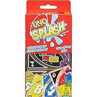 Mattel Games ​UNO Splash Card Game for Outdoor Camping, Travel and Family Night with Water-Resistent Plastic Cards