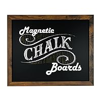 Loddie Doddie Magnetic Chalkboard - for Kitchen and Wall Decor - Easy-to-Erase Chalkboard - Framed Magnet Blackboard - Hanging Black Chalkboards (Rustic Frame, 18x22)