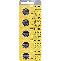 Toshiba CR1616 3 Volt Lithium Coin Battery (5 Batteries)