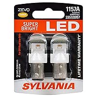 SYLVANIA - 1157 ZEVO LED Amber Bulb - Bright LED Bulb, Ideal for Park and Turn Lights (Contains 2 Bulbs)