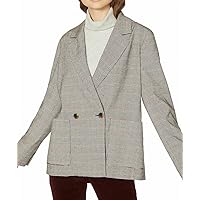 Sanctuary Clothing Womens Plaid Two Button Blazer Jacket