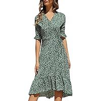Womens Dresses Casual, Women's Floral Strappy Backless Summer Evening Party Maxi Dress Shower Dress