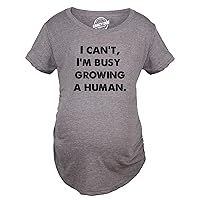 Maternity I Cant Im Busy Growing A Human Shirt Funny Pregnancy Tee for Ladies