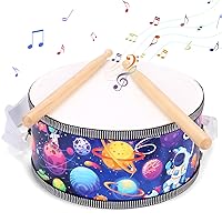 OATHX Toddler Drum Set for Kids Ages 1 2 3 4 5 6/Wooden Snare Drum Kit / 8