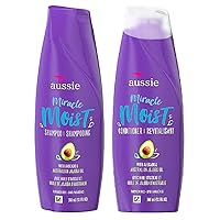 Aussie Miracle Moist Shampoo and Conditioner Set with avocado & australian jojoba oil-12.1 fl oz each