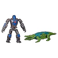 Transformers: Rise of The Beasts Movie, Beast Alliance, Beast Combiners 2-Pack Optimus Primal & Skullcruncher Toys, Ages 6 and Up, 5-inch