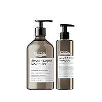 Absolut Repair Molecular Shampoo & Serum Set | Peptide Bonder | For Extremely Dry Damaged Hair | Amino Acids | Strengthening Bonds | Sulfate-Free