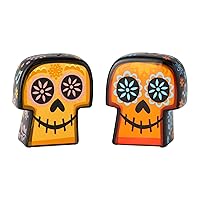 Disney Coco” Day of The Dead Ceramic, 2.75” Salt and Pepper Shakers, Multicolor