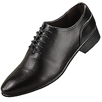 Mens Casual Leather Oxford Dress Shoes Men's Spring and Summer Korean Edition Solid Color Pointed Lace Up Business Leather Shoes Leather Shoes