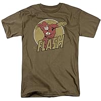 DC Comics Men's Flashy Classic T-shirt XXX-Large Safari Green