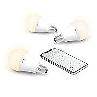 WiZ IZ0026023 60 Watt EQ A19 Smart Wifi Connected LED Light Bulbs/Compatible with Alexa and Google Home, no Hub required, Dimmable Soft White, 3 Count