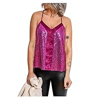 Women Halter Tank Tops Lace Crochet V Neck Strappy Loose Camisole Vests Shirts Party Clubwear Blouses